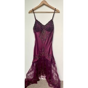 Sue Wong Nocturne Y2K Silk Beaded Lace Dress WORN ONCE